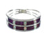 Sterling Silver Magenta Turquoise Opal Inlay Ring Size 5-1/4 RX60849